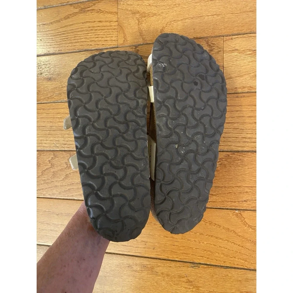 Birkenstock Mayori Slide Sandal Leather Size 38 White